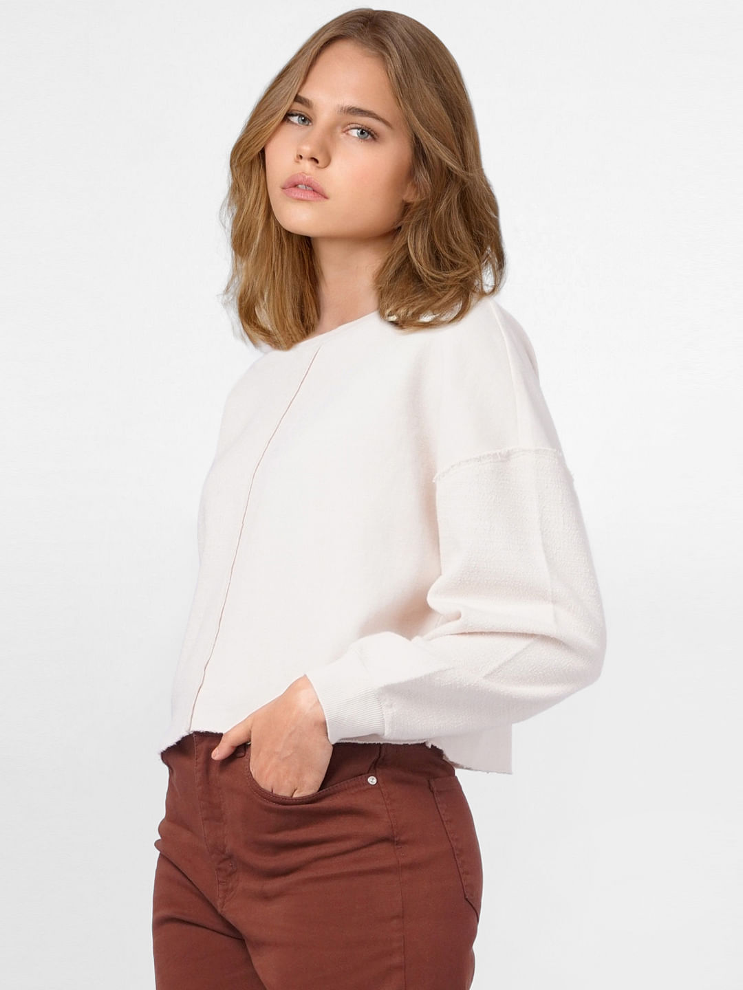 Pink Cropped Sweatshirt