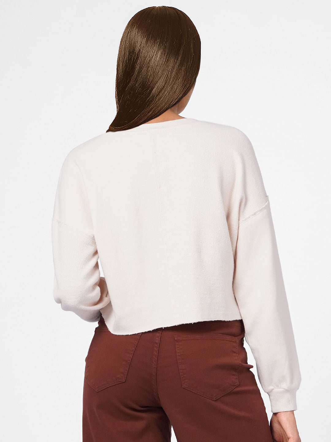 Pink Cropped Sweatshirt