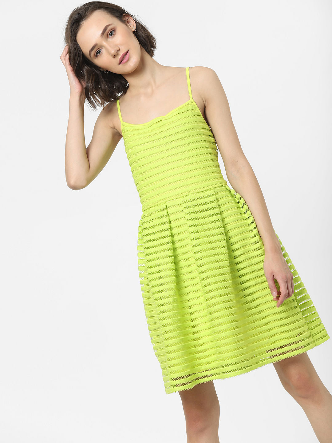 Green Fit & Flare Dress