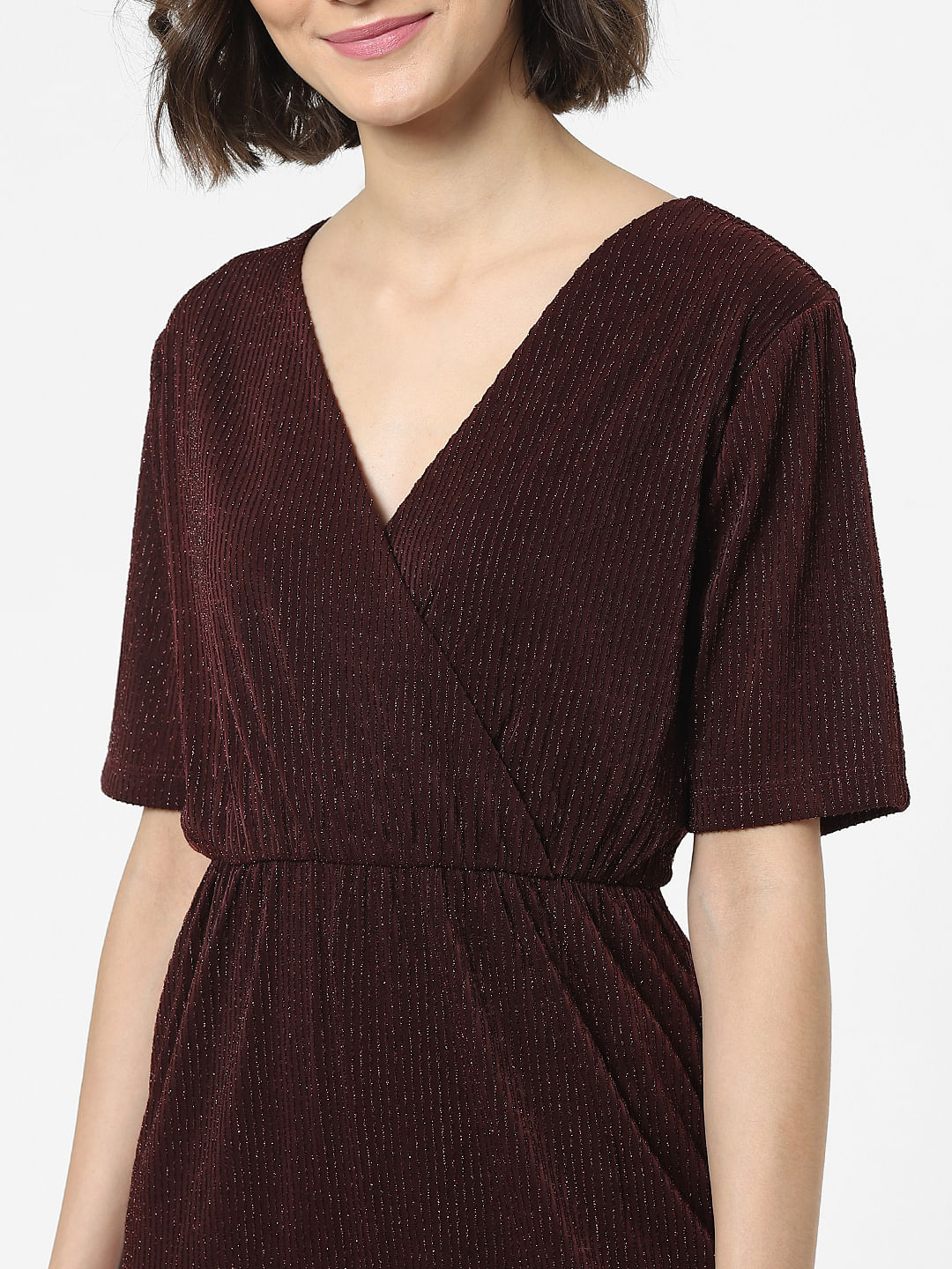 Maroon Shimmer Jumpsuit