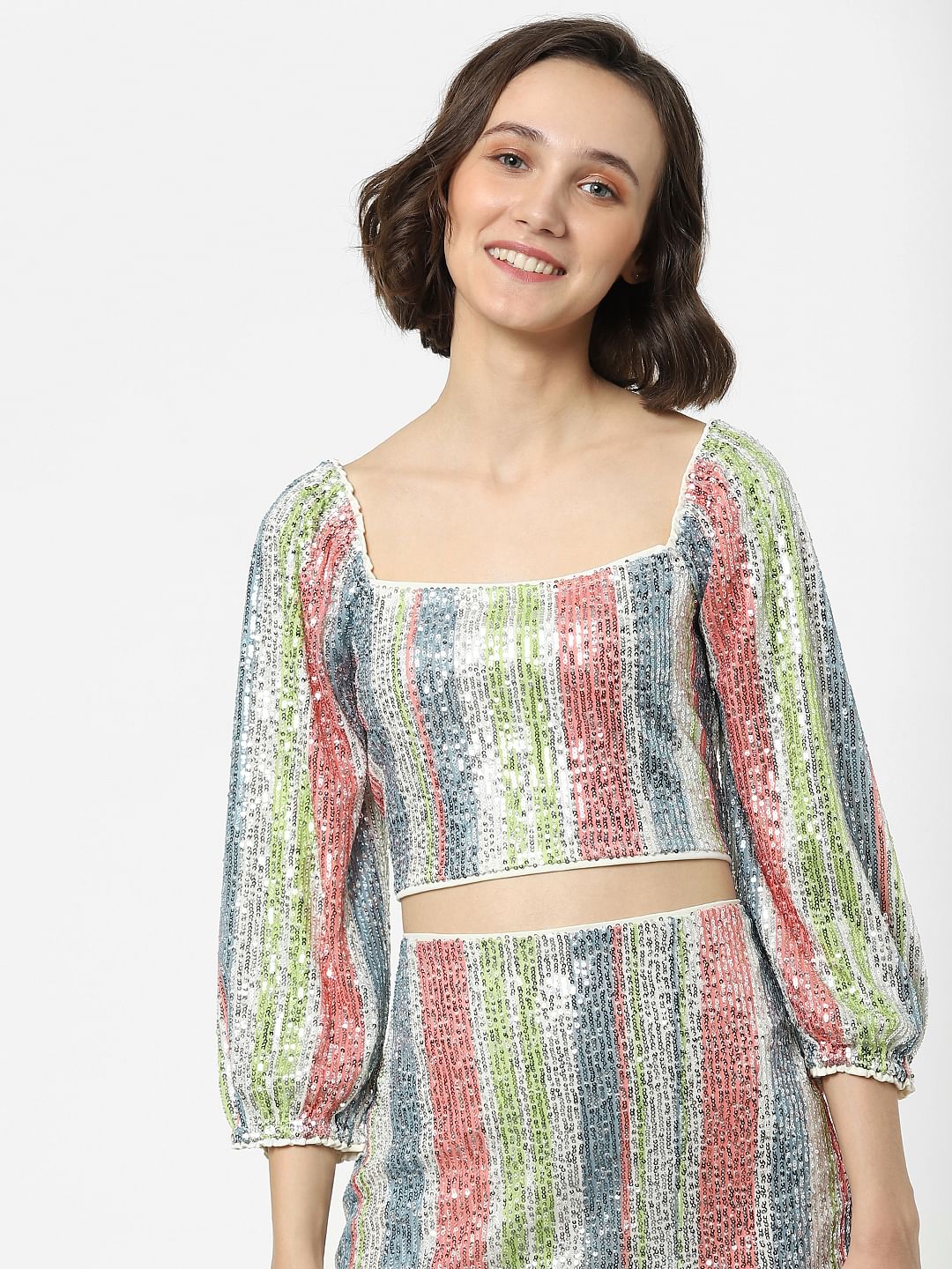 Multi-Coloured Sequin Top