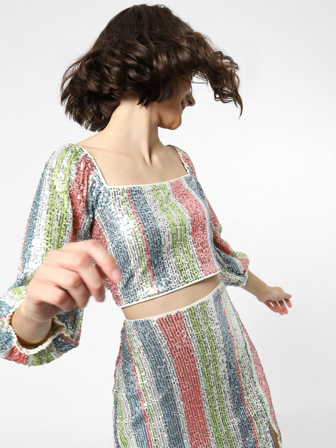 Multi-Coloured Sequin Top