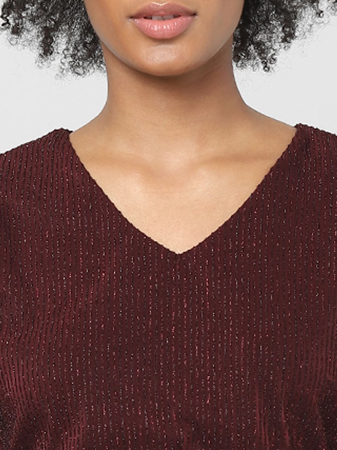 Maroon Cut Out Crop Top