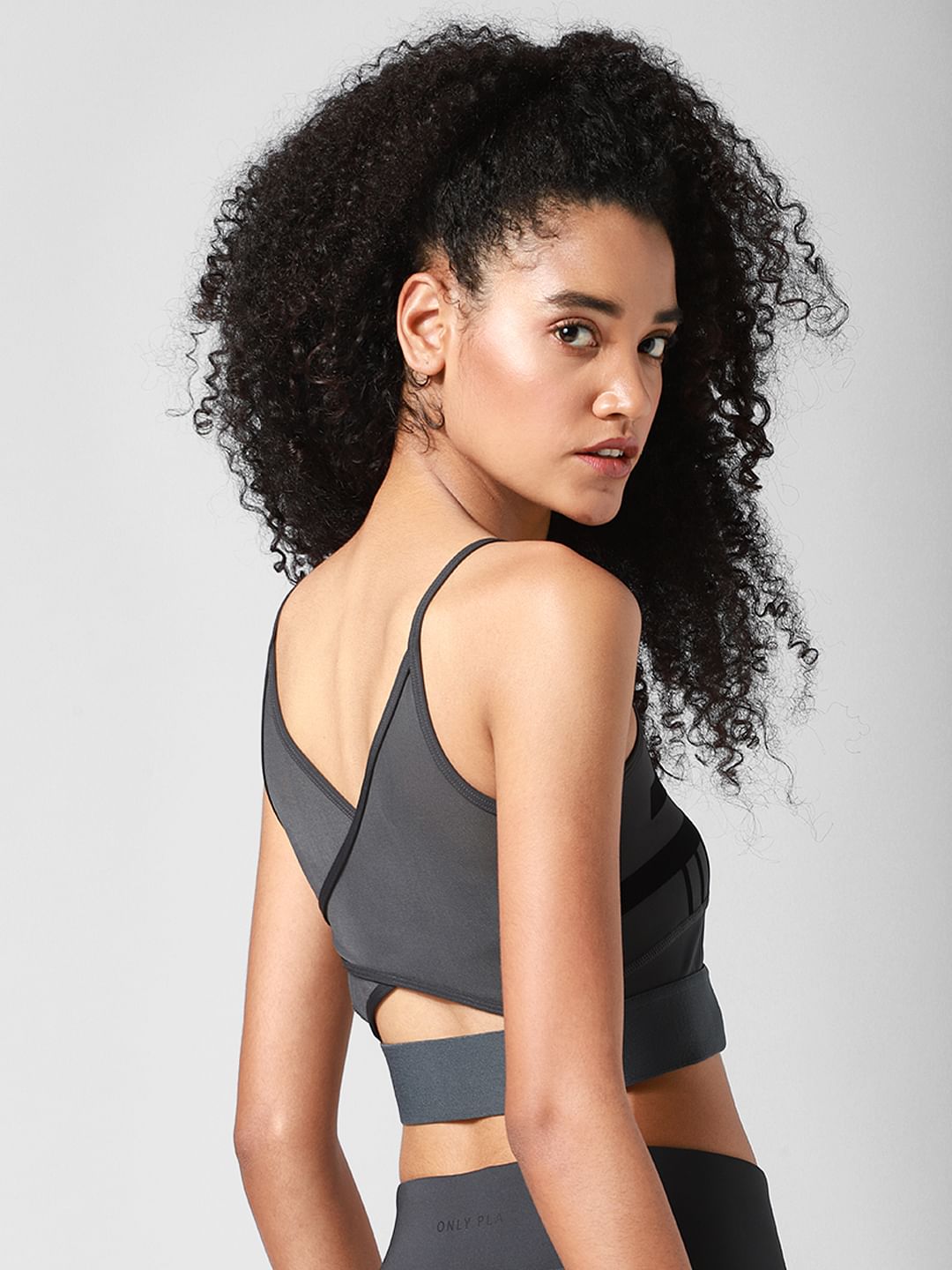 Black Criss-Cross Back Co-Ord Sports Bra