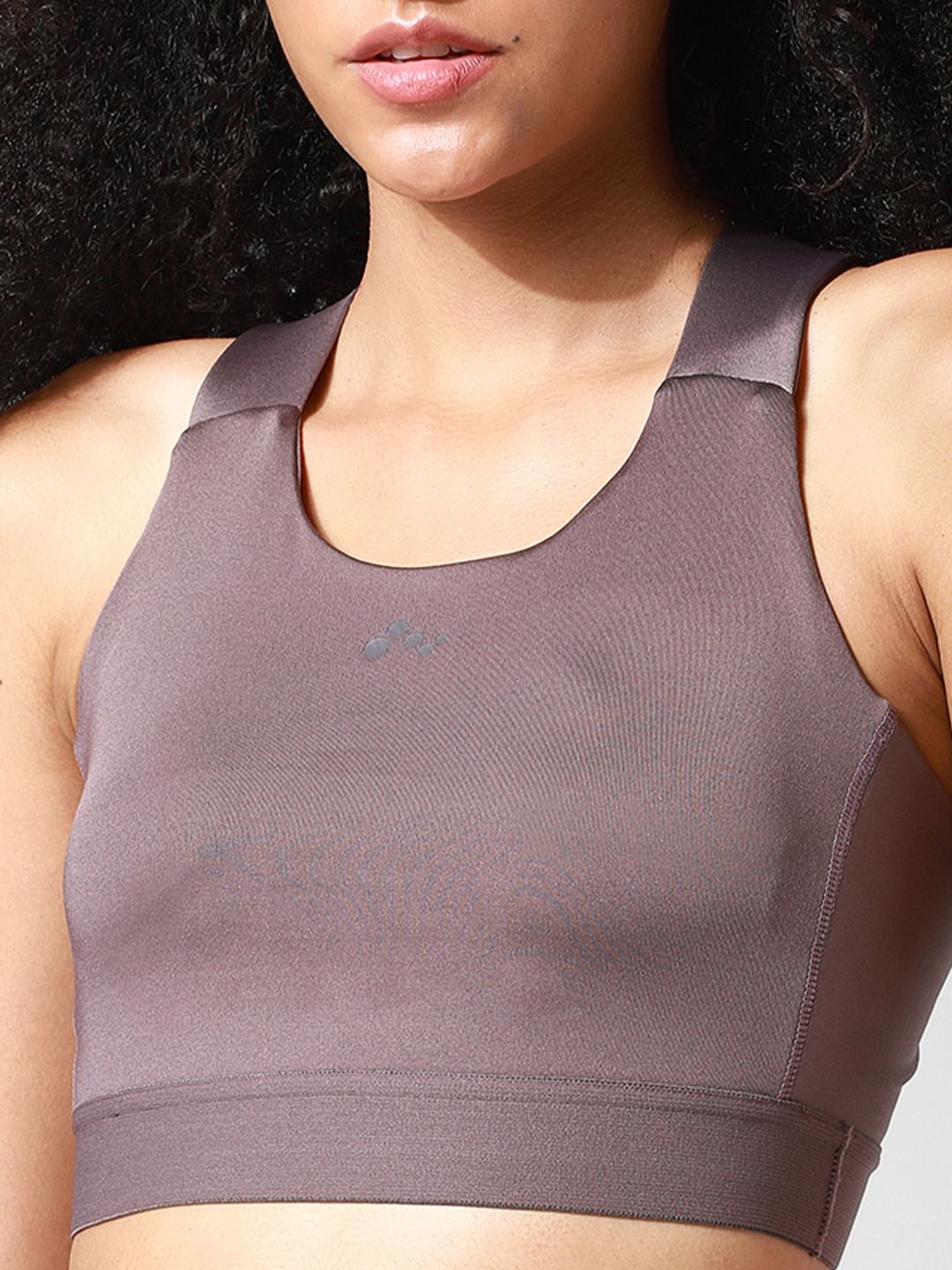 Brown Criss-Cross Back Co-Ord Sports Bra