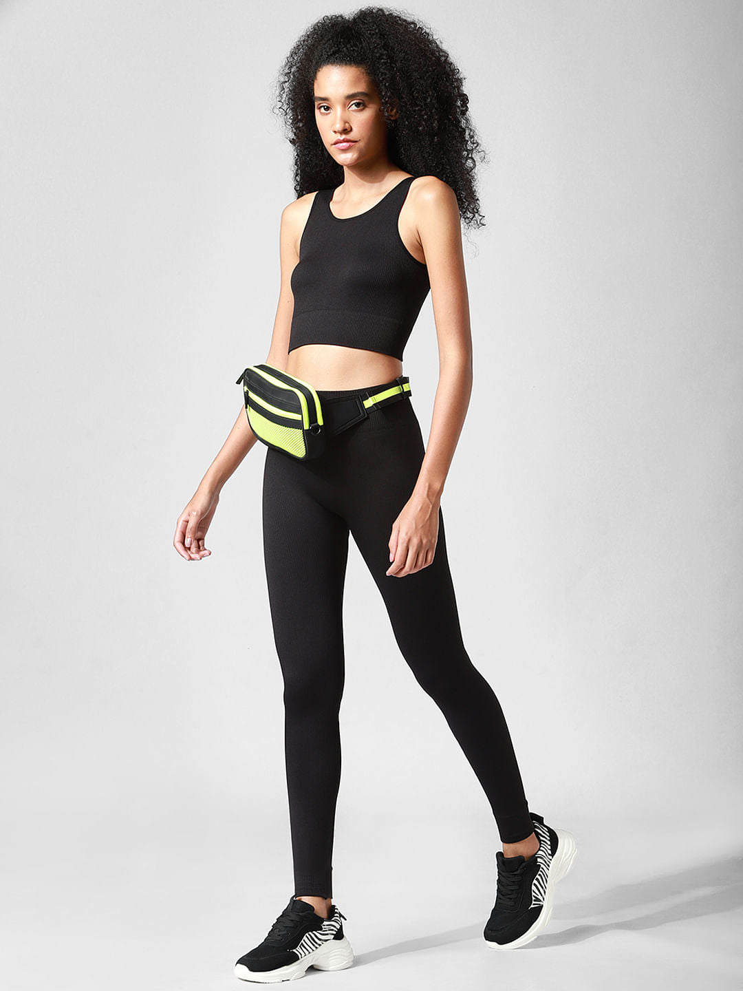 Black High Rise Co-Ord Training Tights
