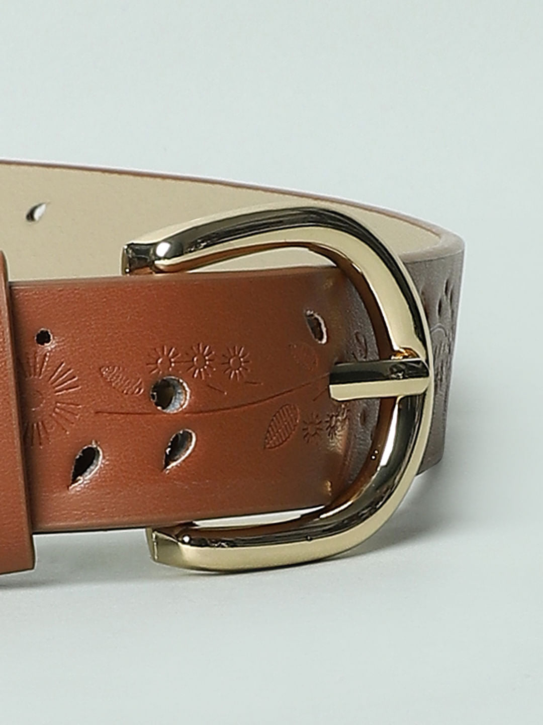 Tan Embossed Belt
