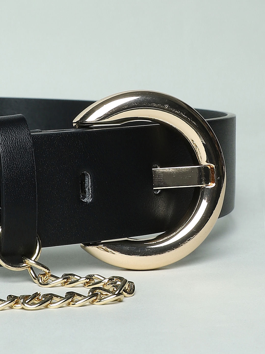 Black Belt With Chain Detail