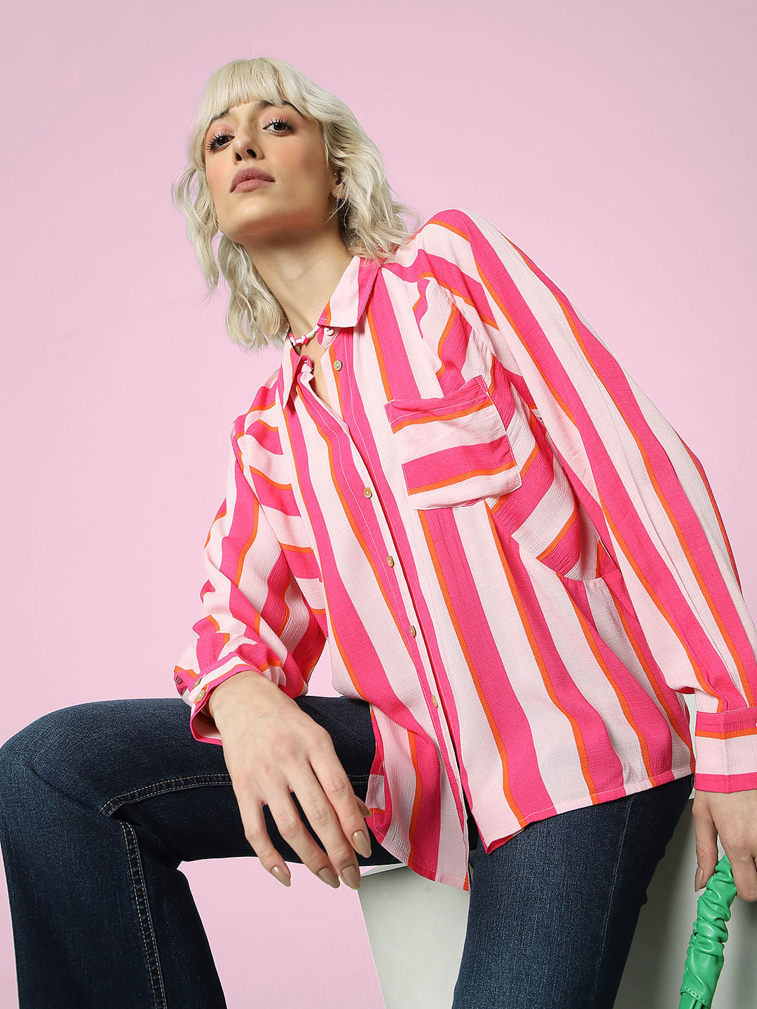 Pink Striped Shirt