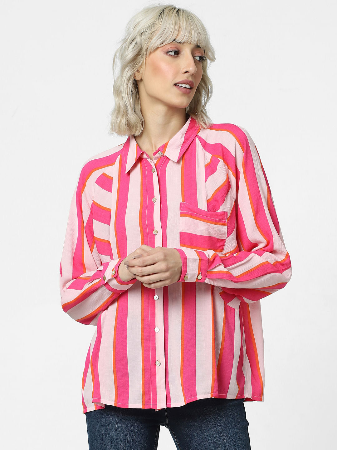 Pink Striped Shirt