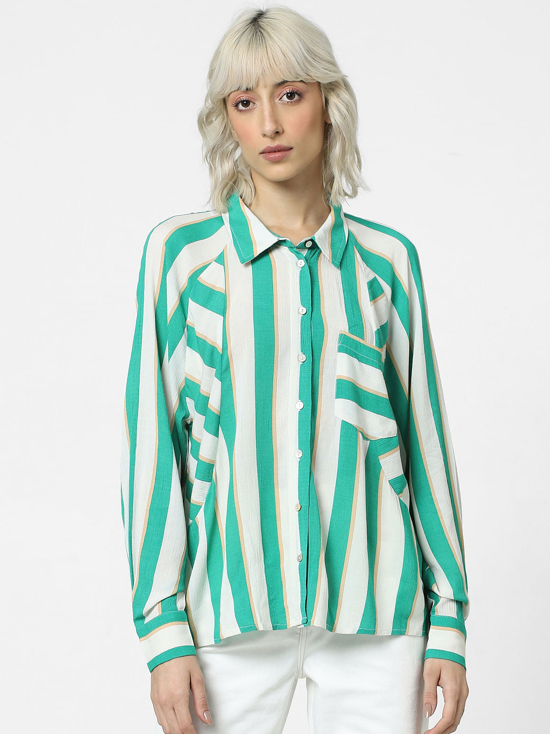 Green Striped Shirt