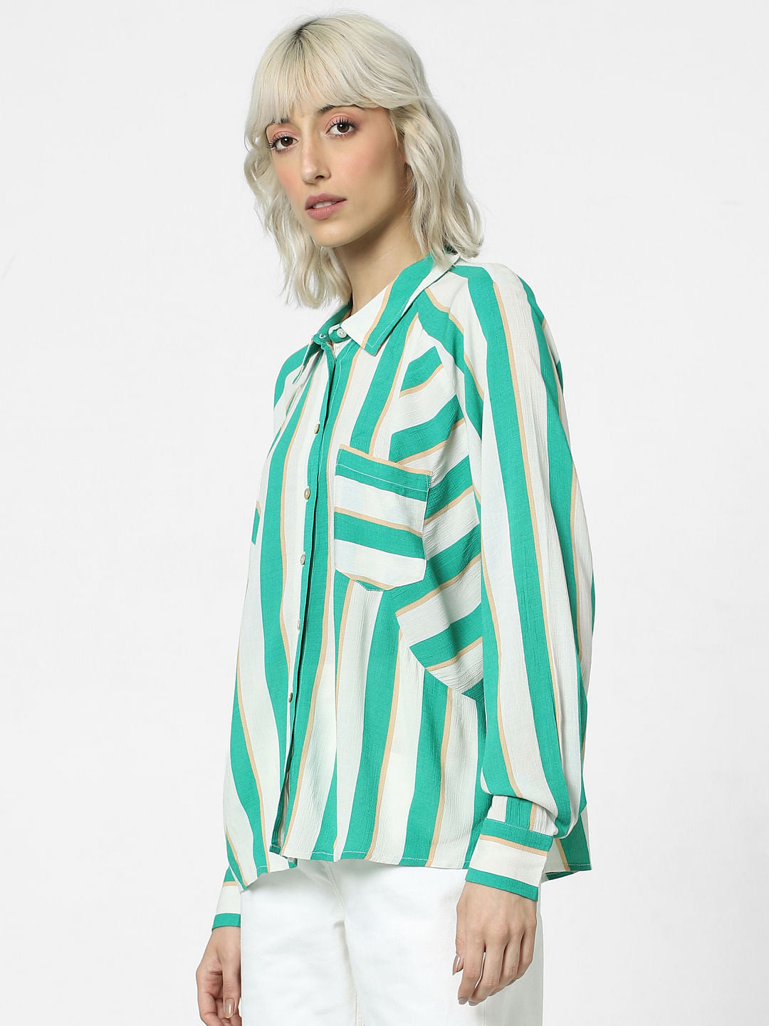 Green Striped Shirt