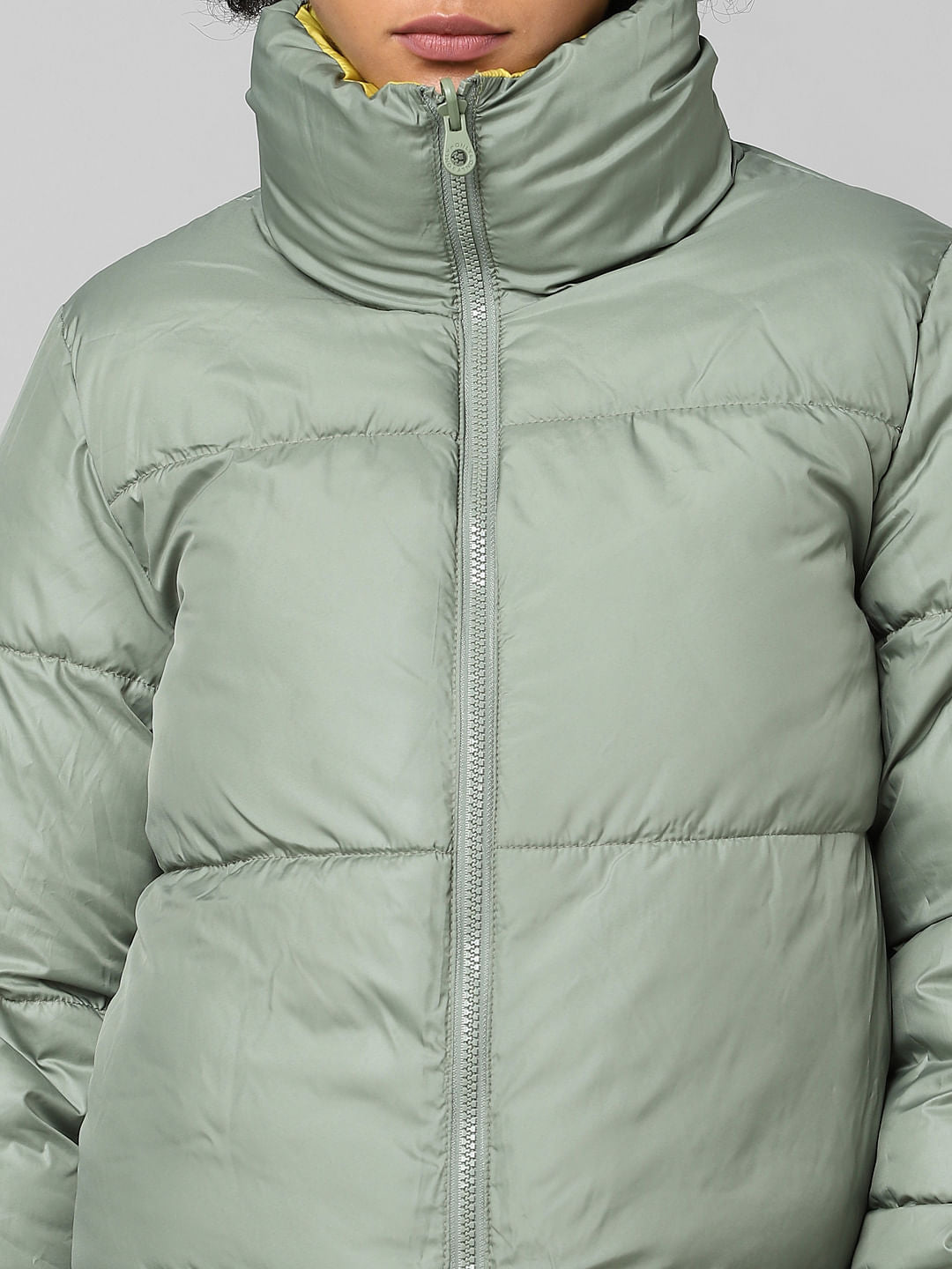 Yellow Reversible Puffer Jacket