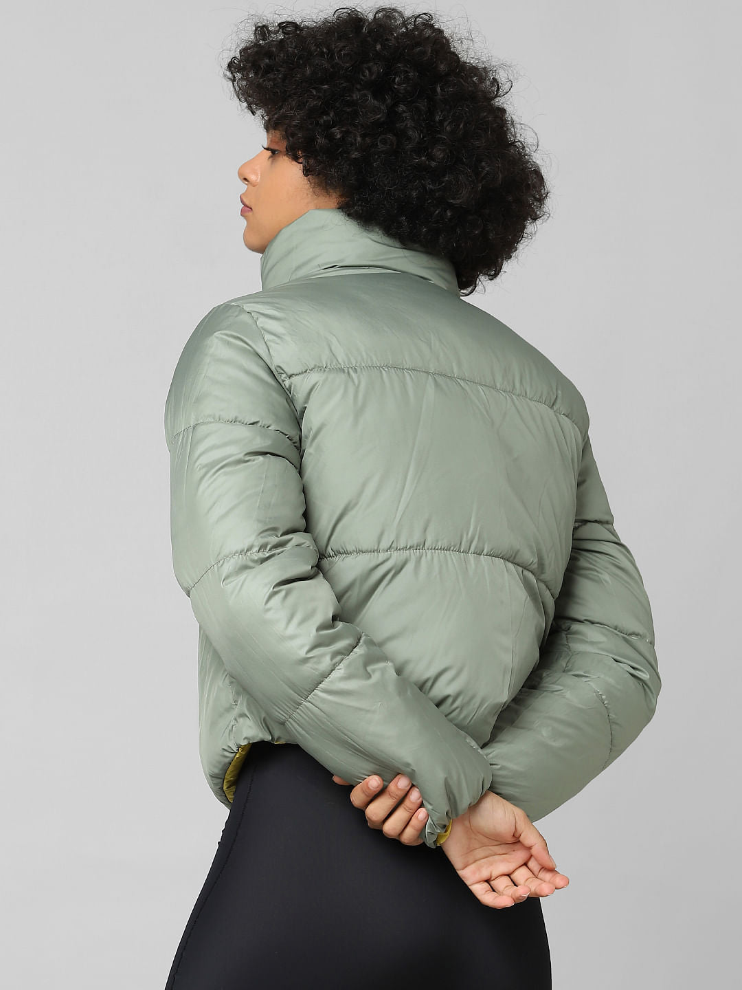 Yellow Reversible Puffer Jacket