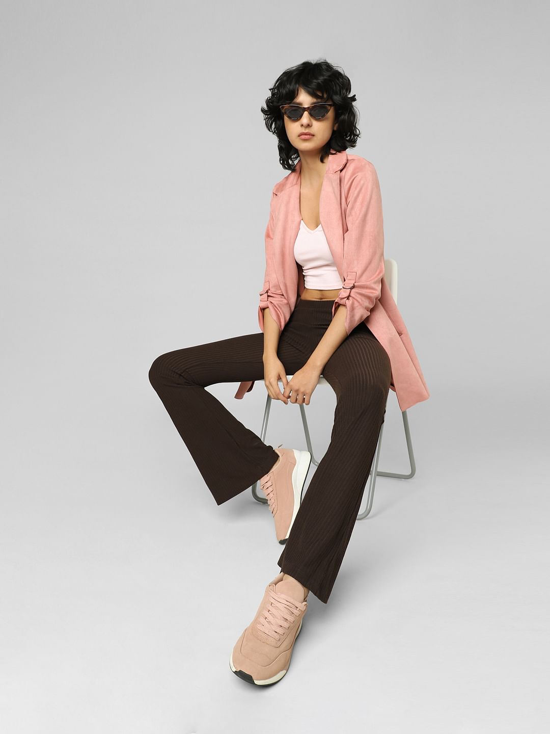 Pink Faux Suede Coat