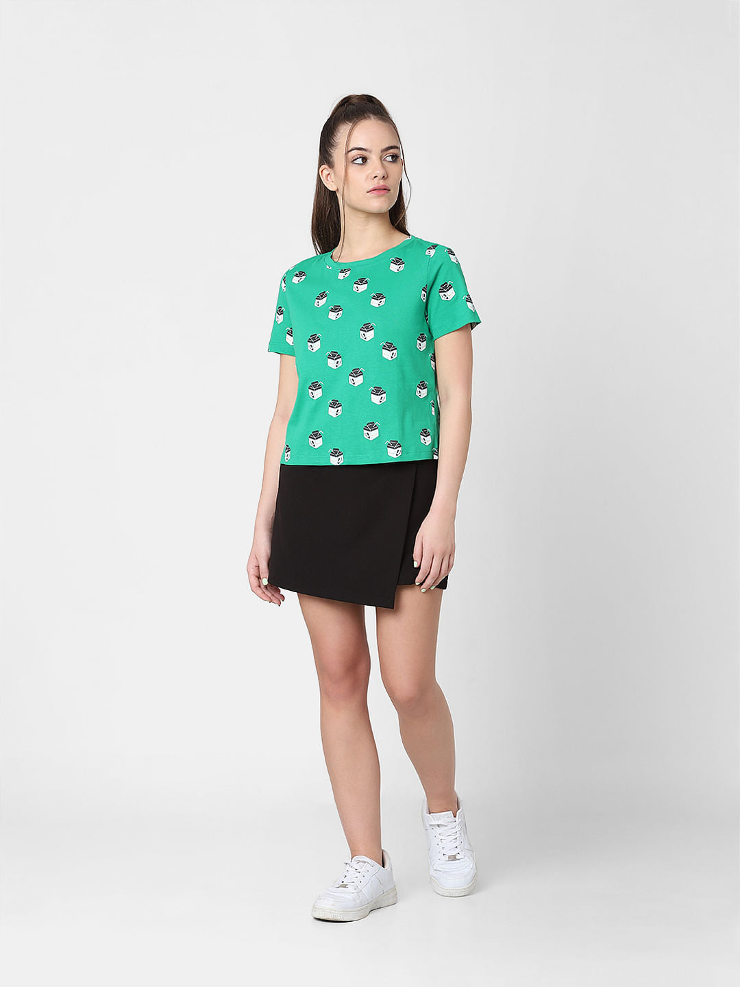 Green Graphic Print T-Shirt