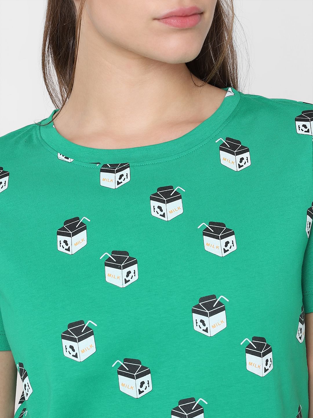 Green Graphic Print T-Shirt