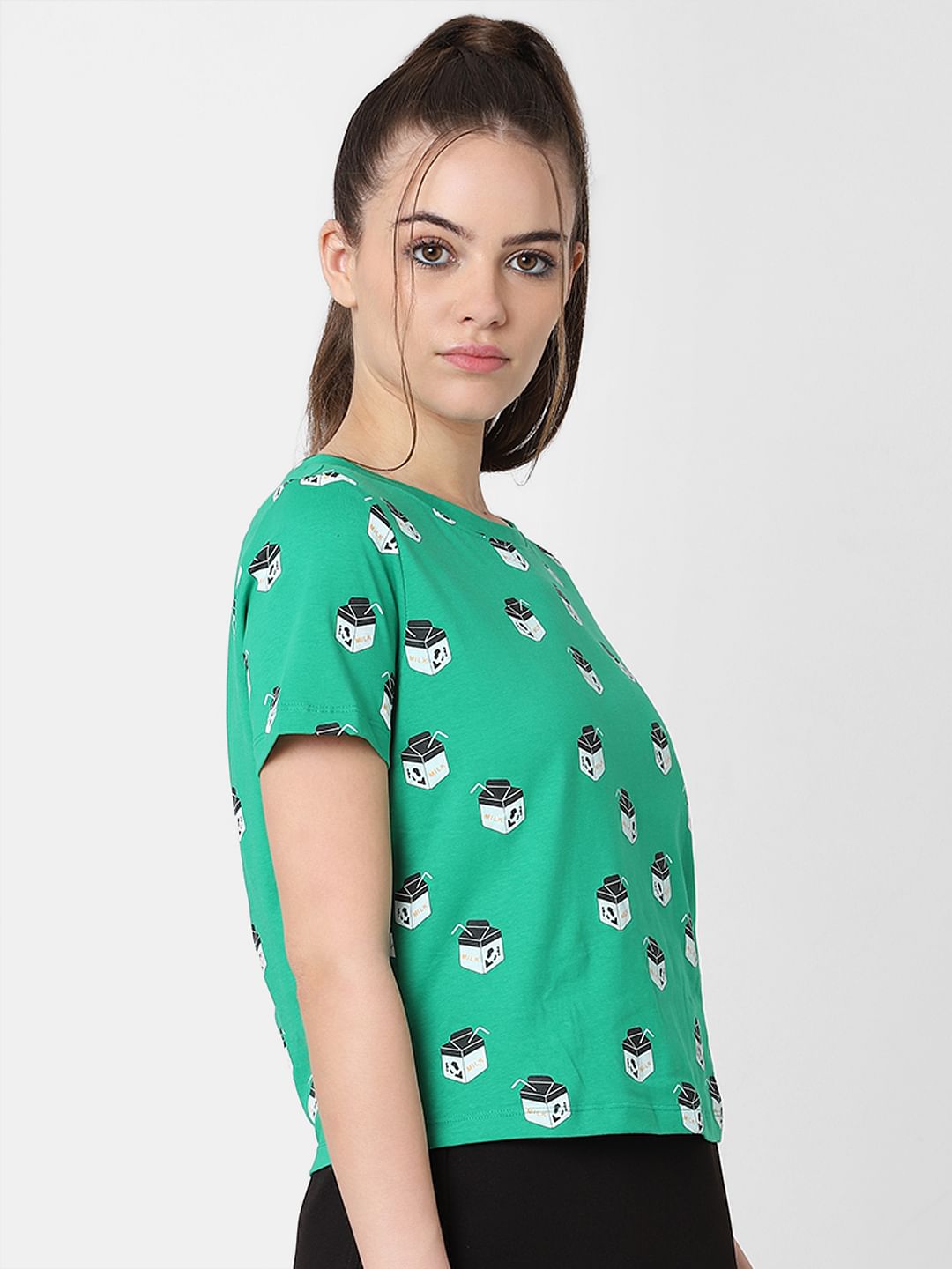 Green Graphic Print T-Shirt