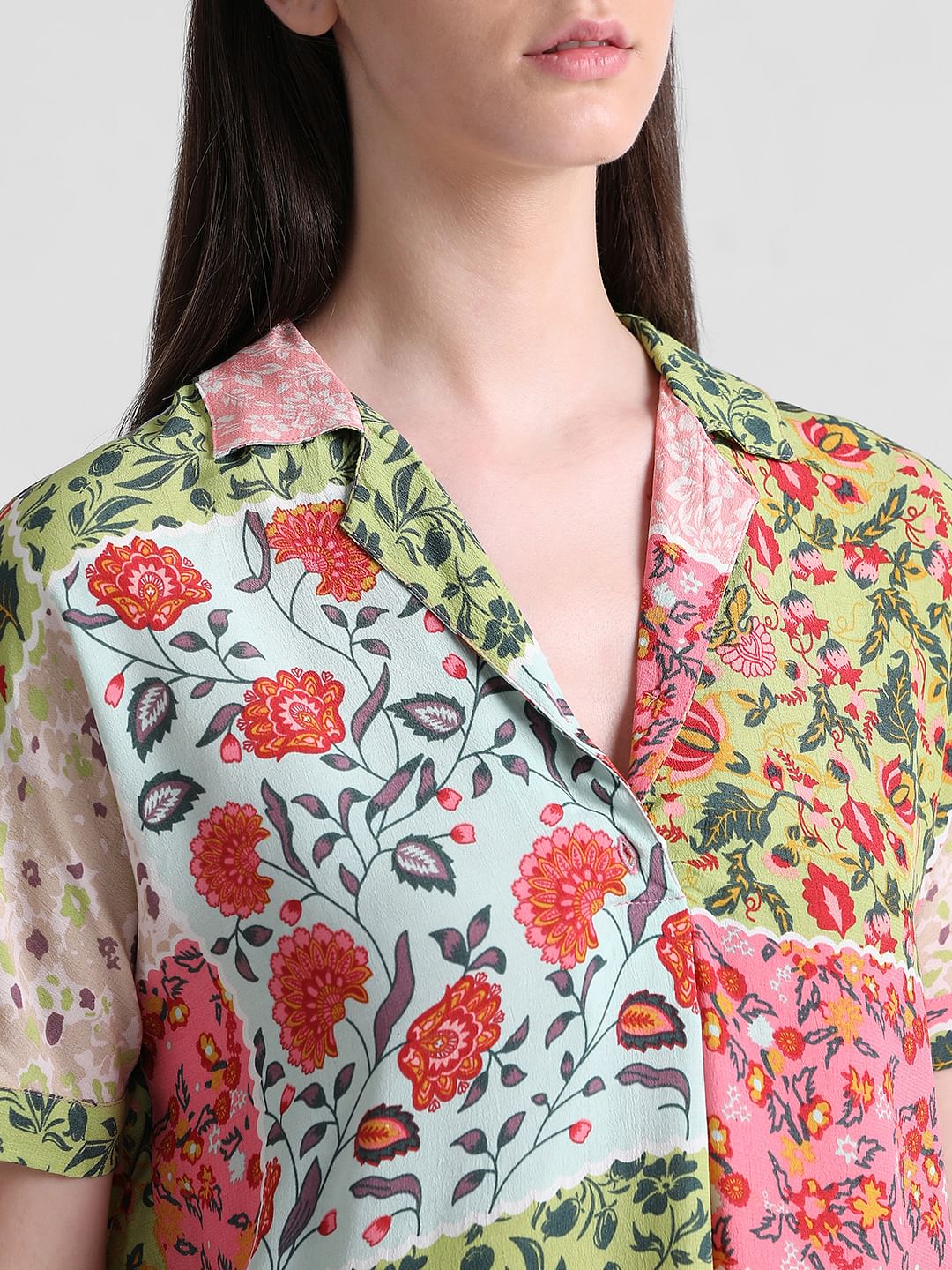 Pink Abstract Print Shirt