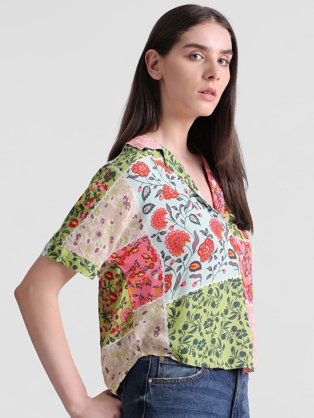 Pink Abstract Print Shirt