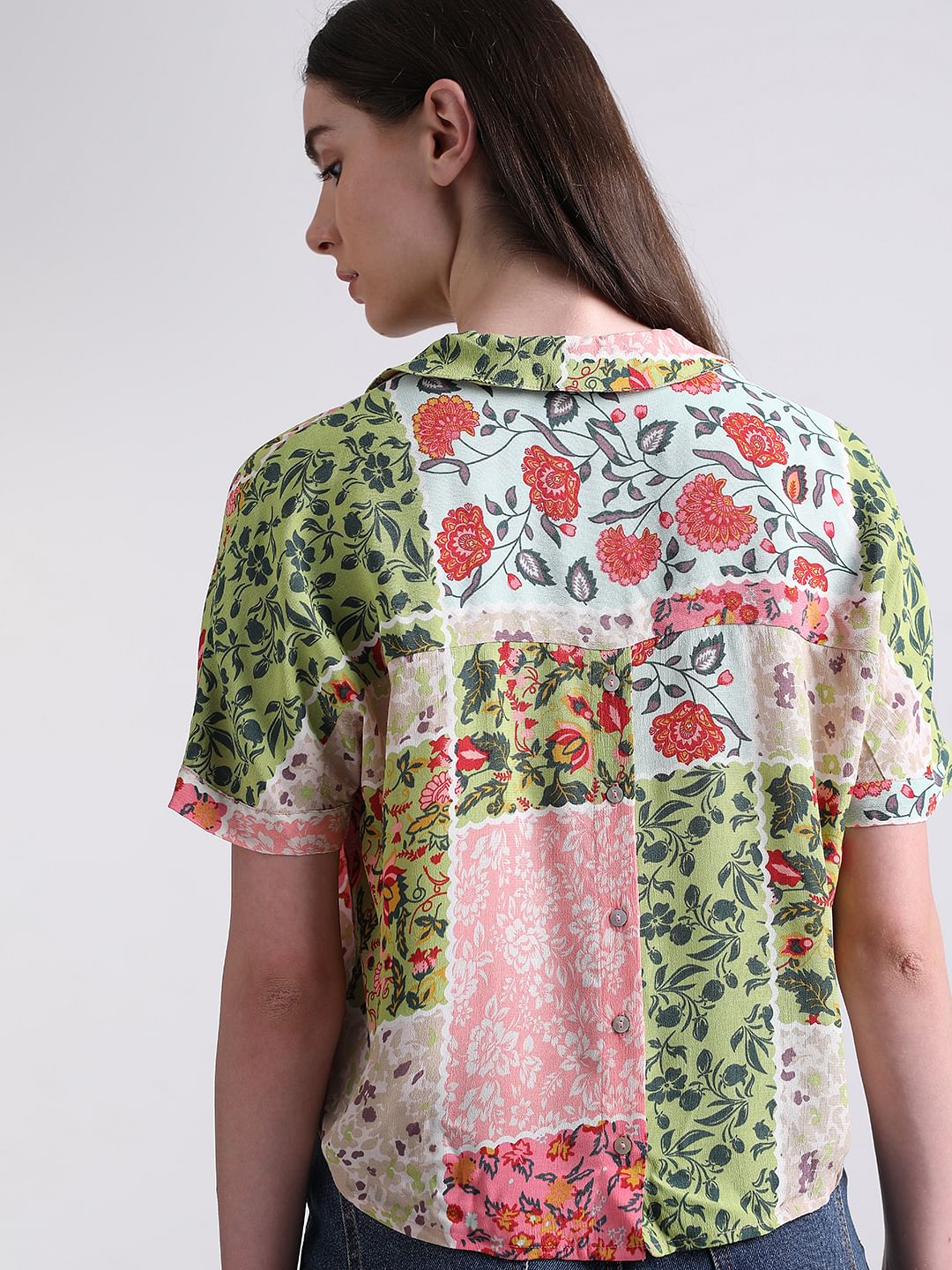 Pink Abstract Print Shirt