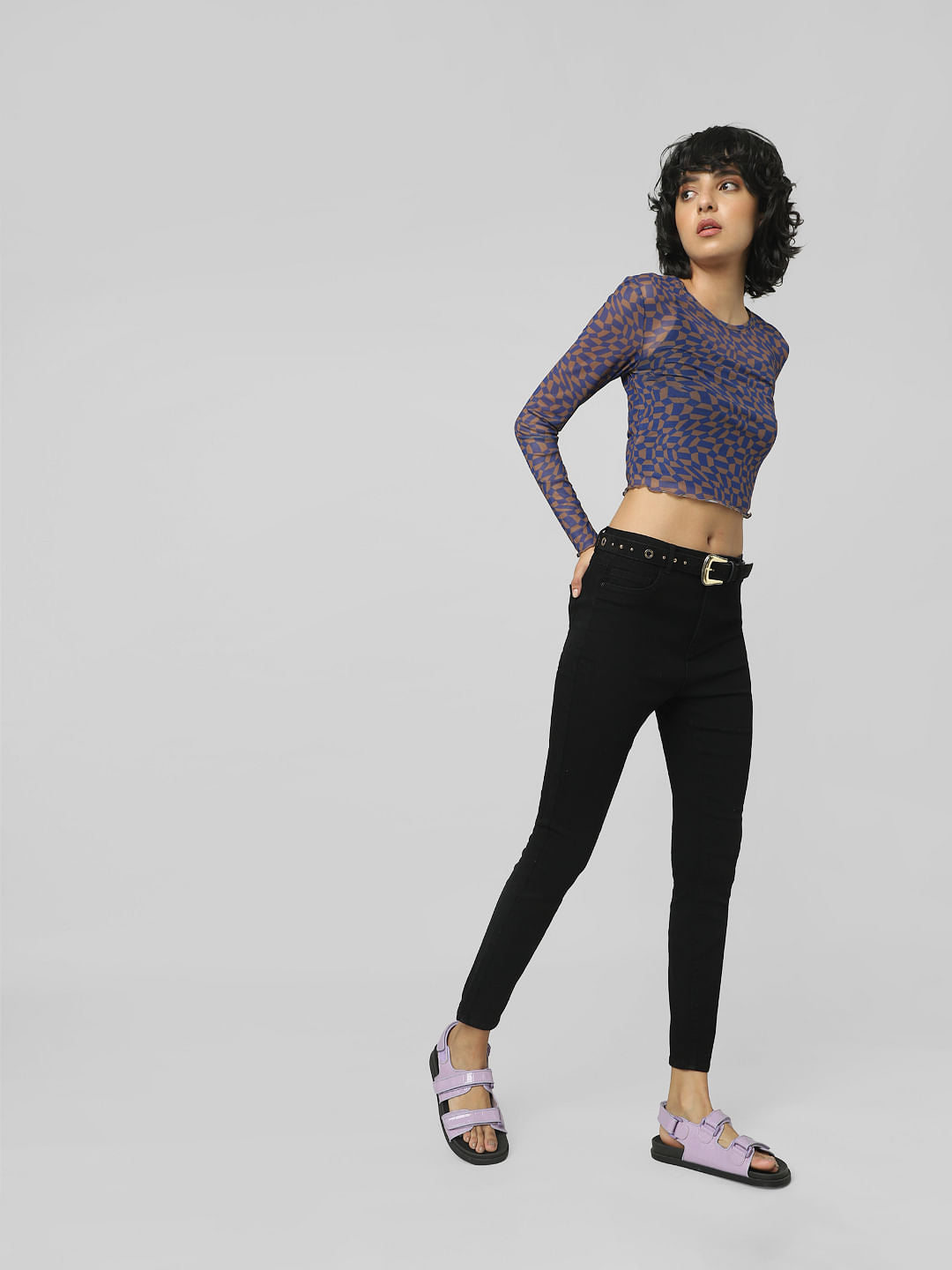 Black Mid Rise Skinny Jeans