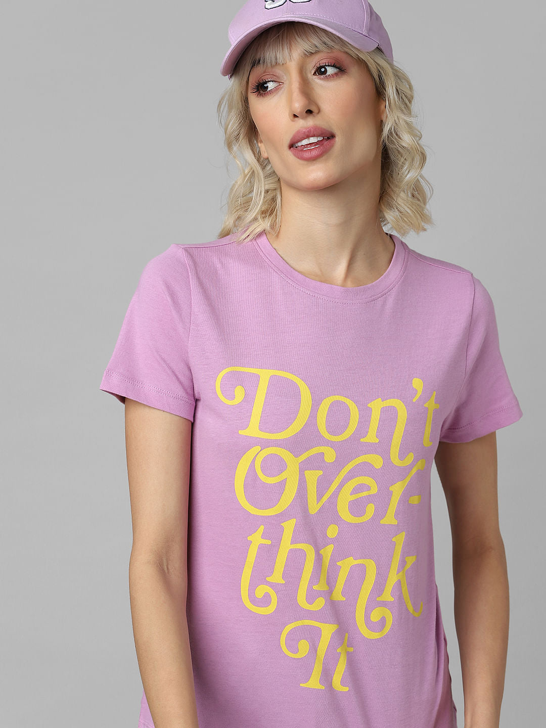 Pink Slogan Print T-Shirt
