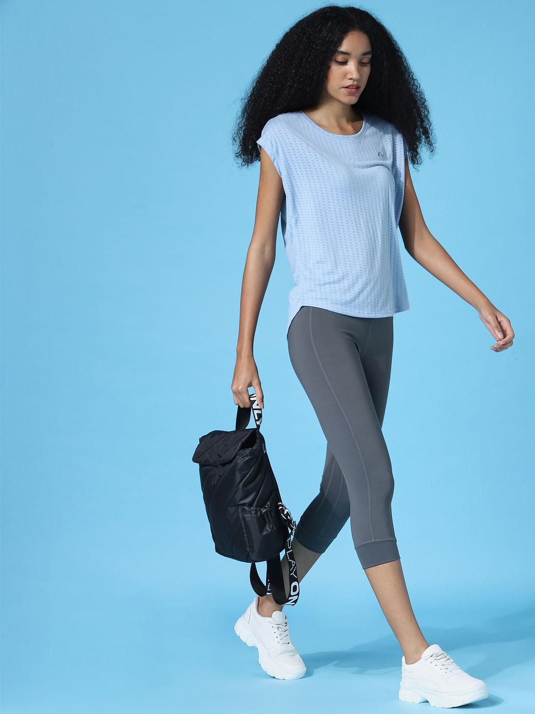 Play Blue Loose Burnout Training T-Shirt