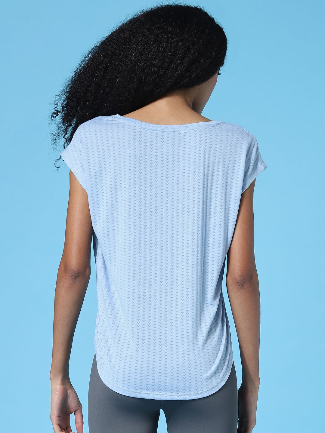 Play Blue Loose Burnout Training T-Shirt