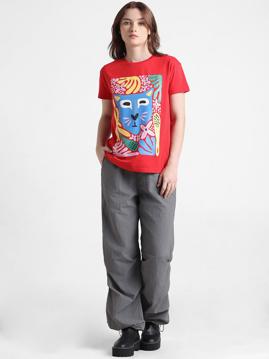 Red Graphic Print T-Shirt