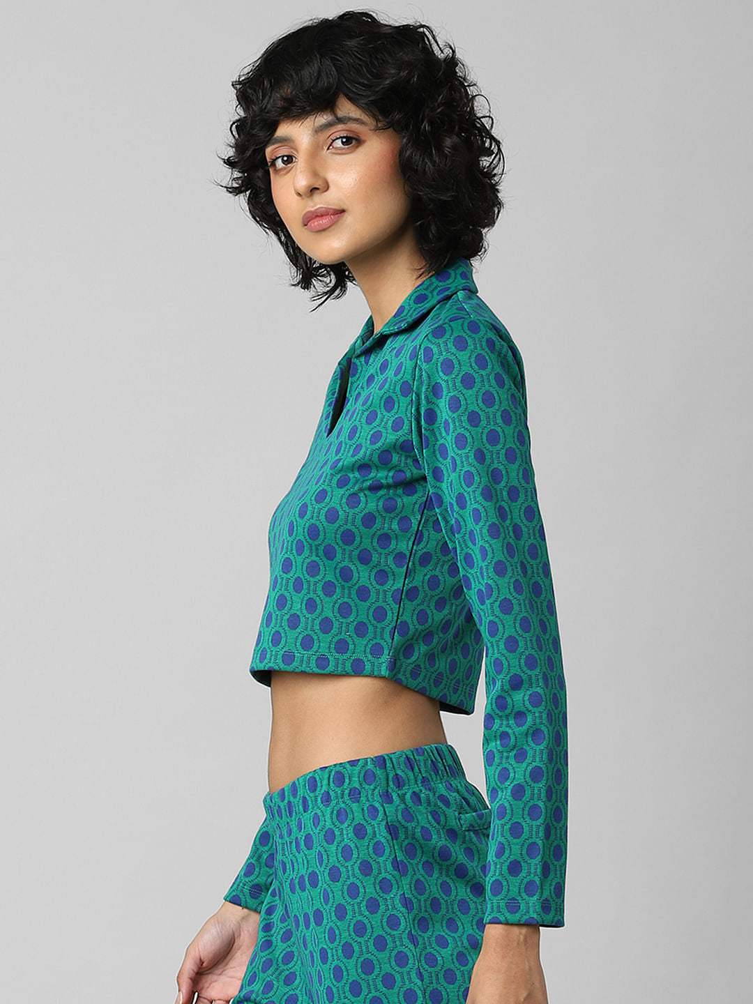 Green Co-Ord Polo T-Shirt