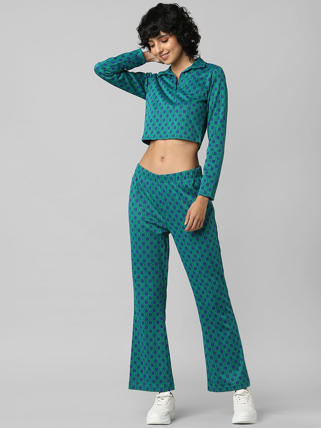 Green Co-Ord Polo T-Shirt