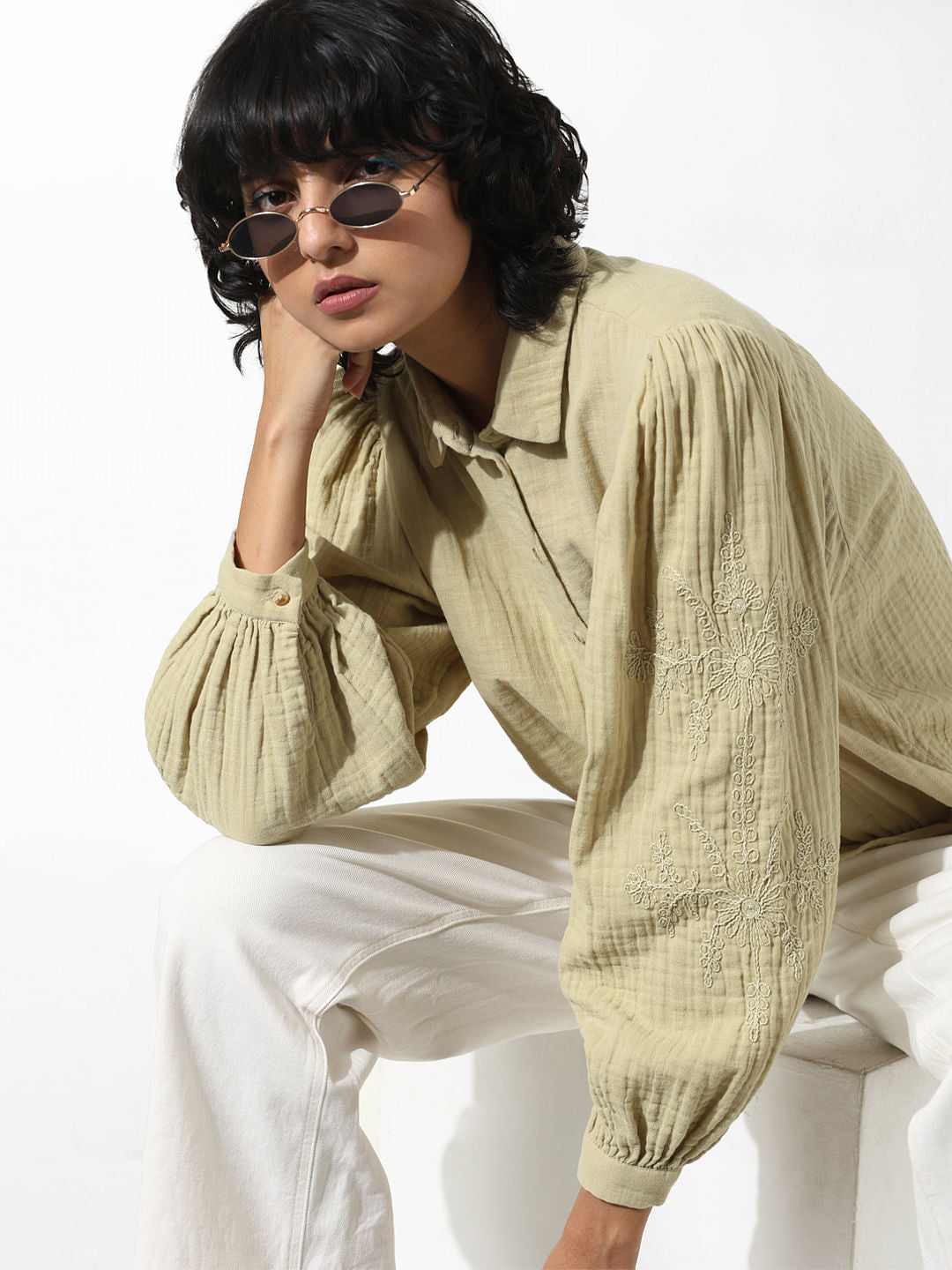 Light Green Cotton Shirt