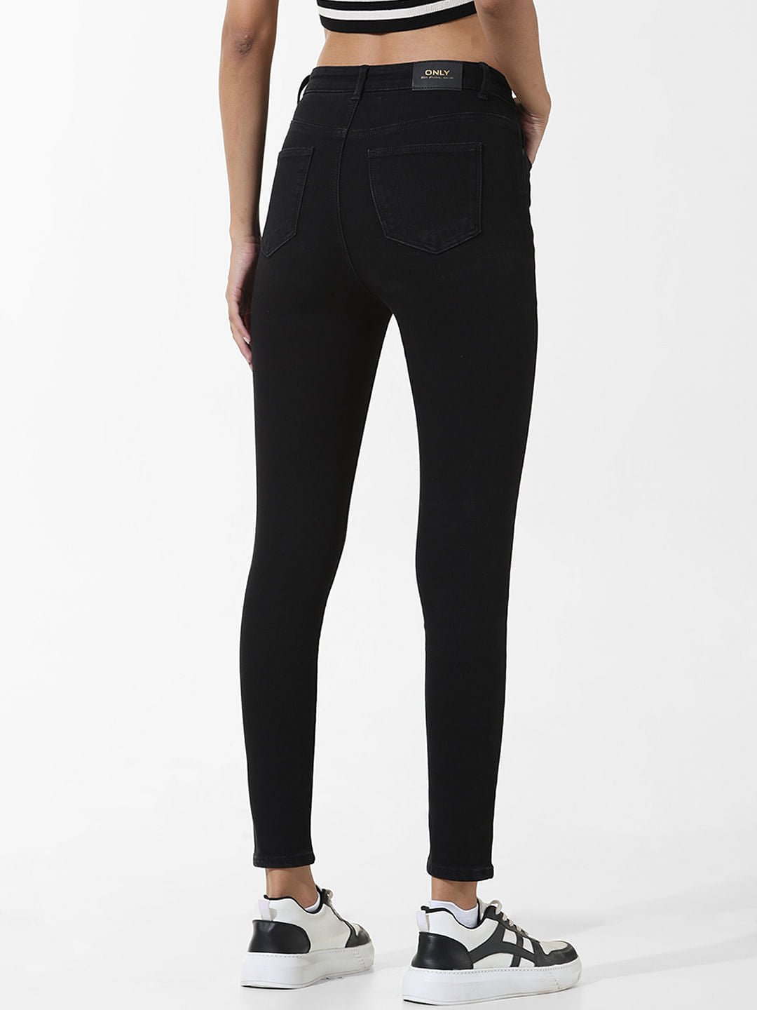 Black Mid Rise Carmen Skinny Jeans
