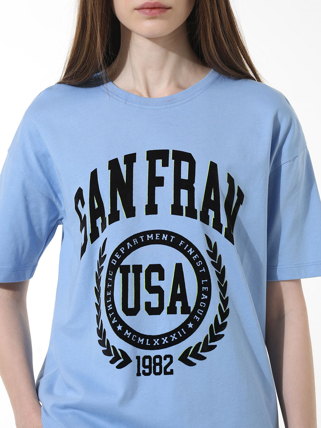 Blue Graphic Print T-Shirt