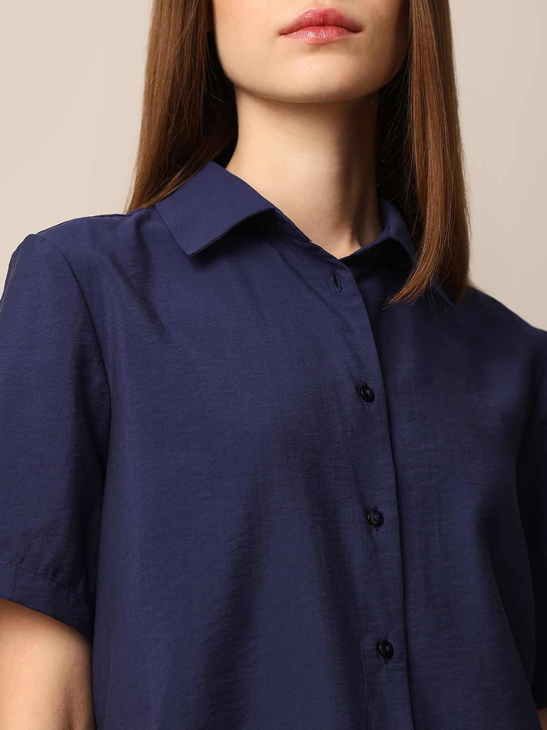 Dark Blue Viscose Shirt
