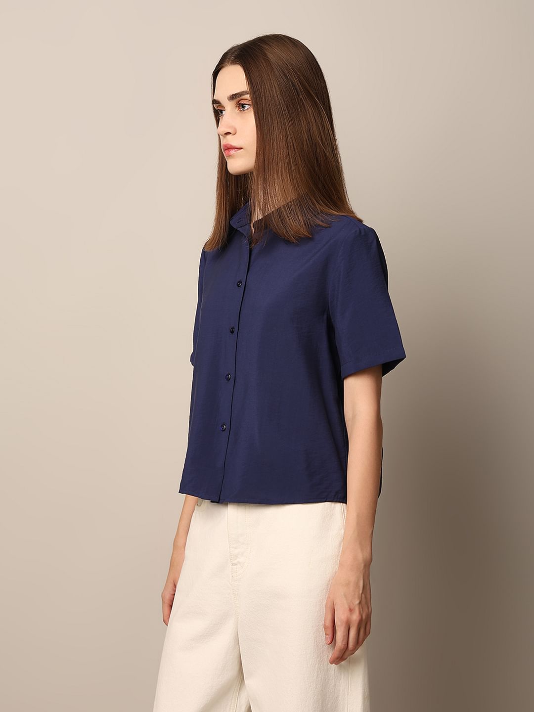 Dark Blue Viscose Shirt