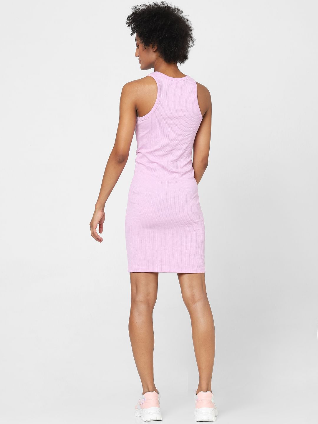 Lavender Ribbed Bodycon Dress