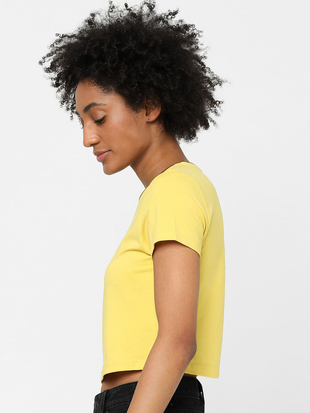 Yellow Cropped T-Shirt