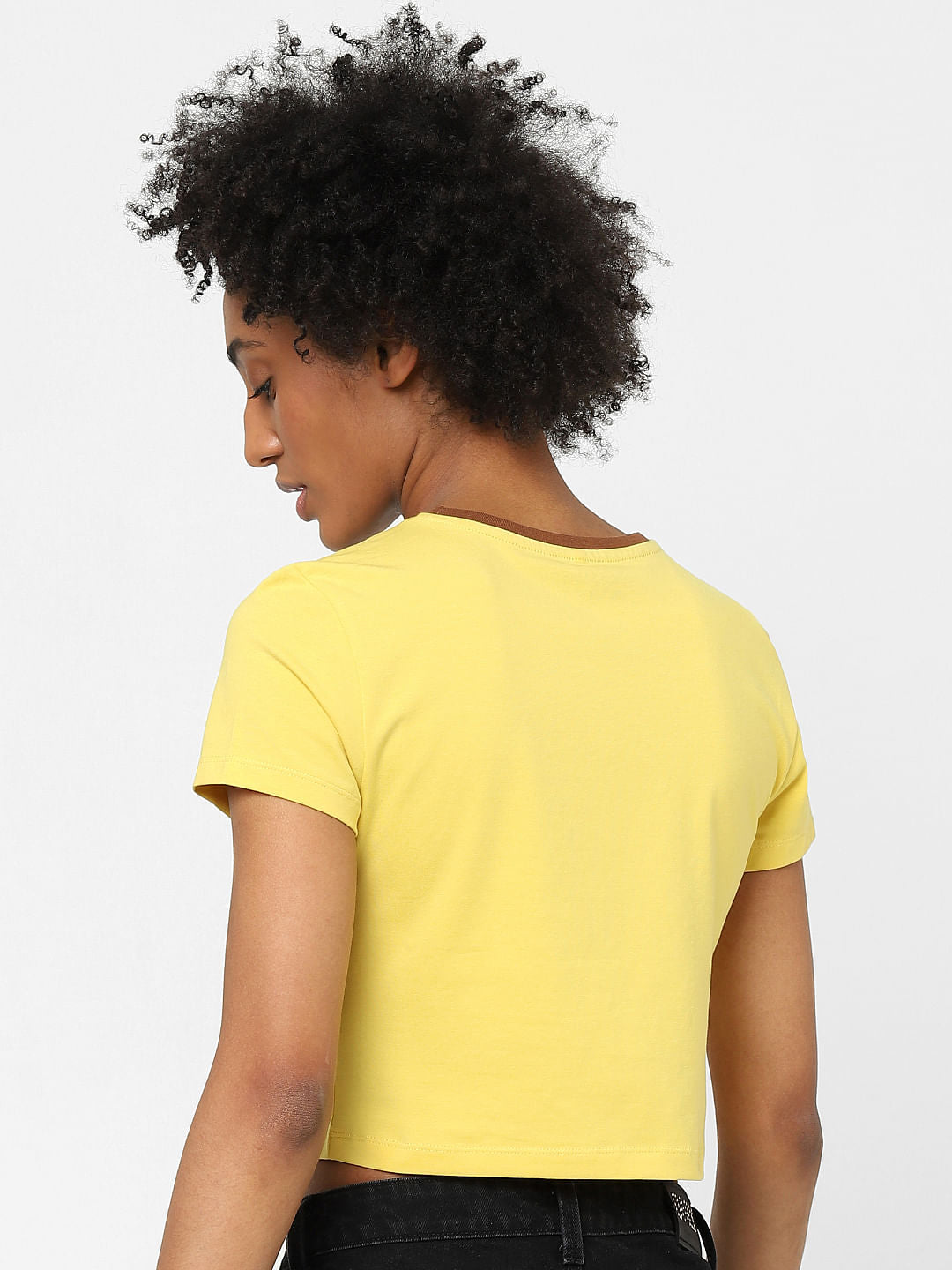 Yellow Cropped T-Shirt