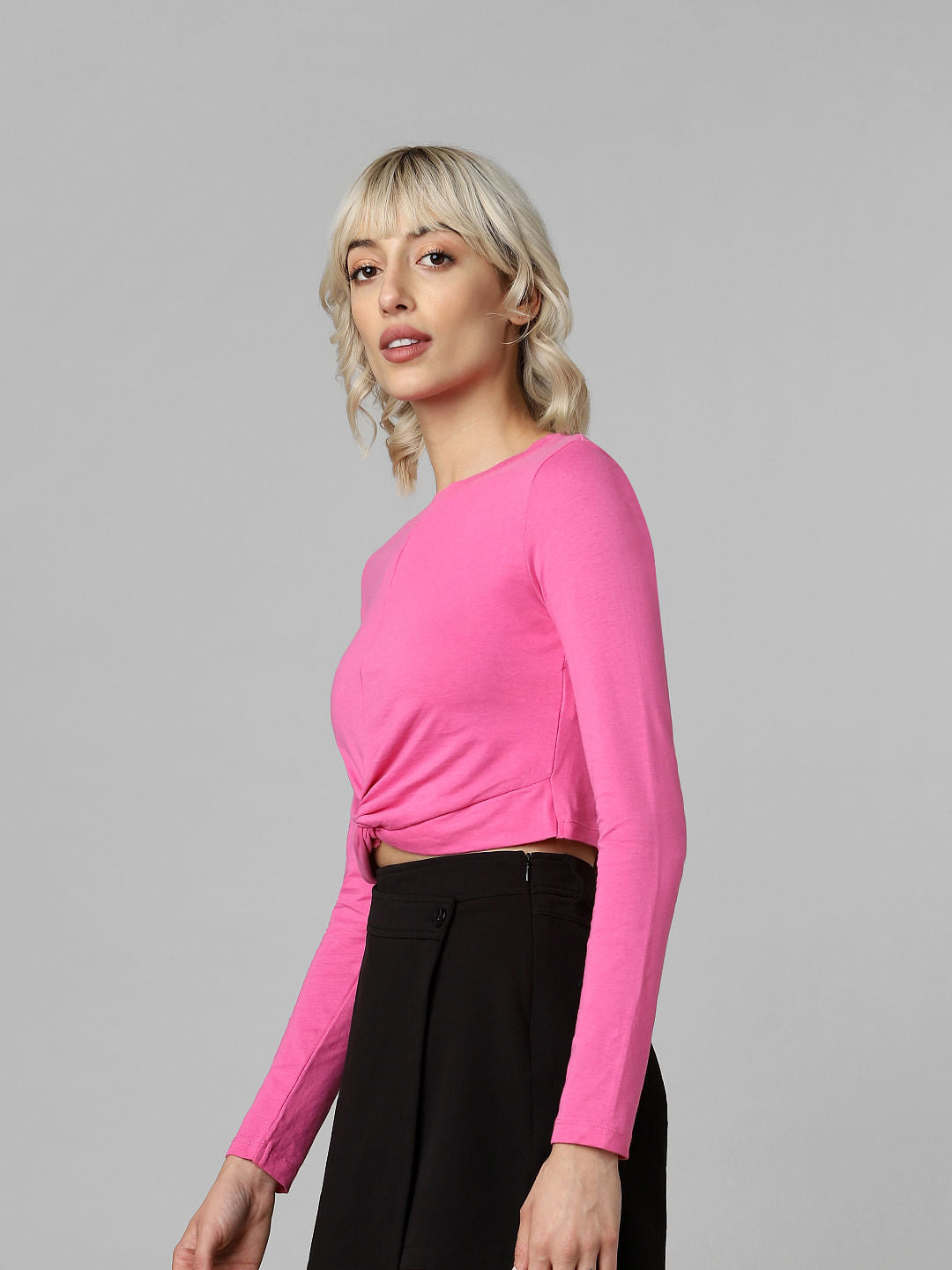 Pink Front Twist Top