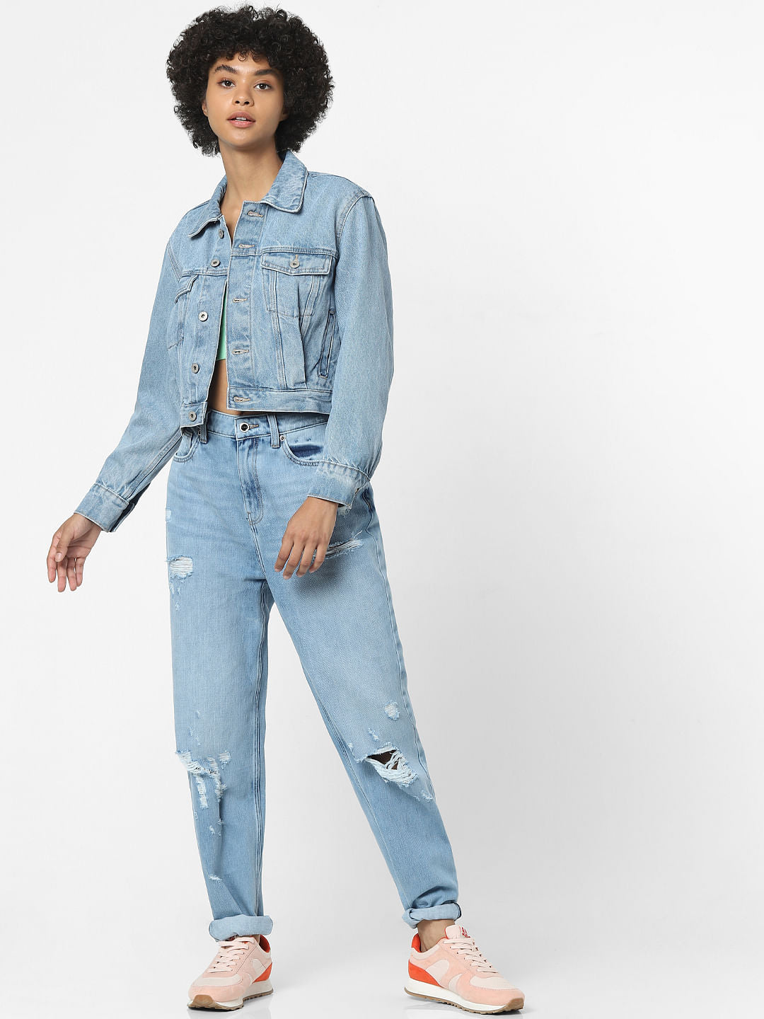 Light Blue Washed Denim Jacket