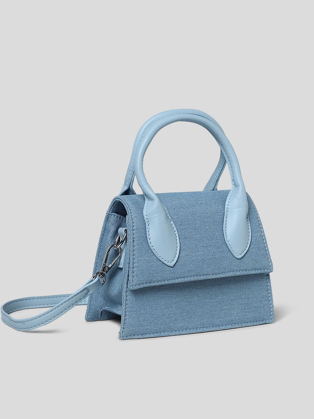 Blue Denim Crossbody Bag