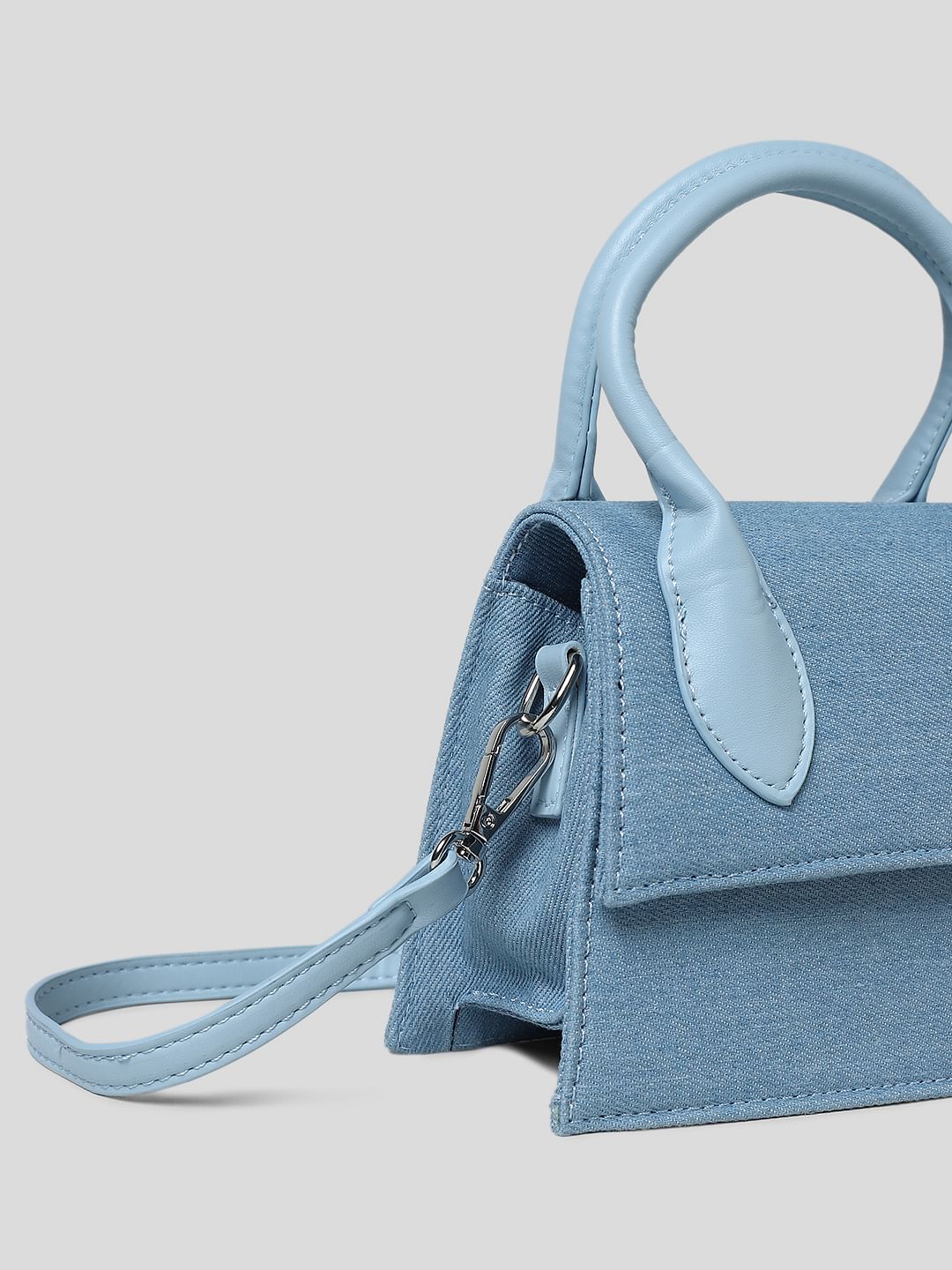 Blue Denim Crossbody Bag