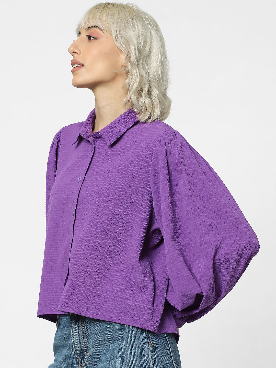Purple Textured Shirt