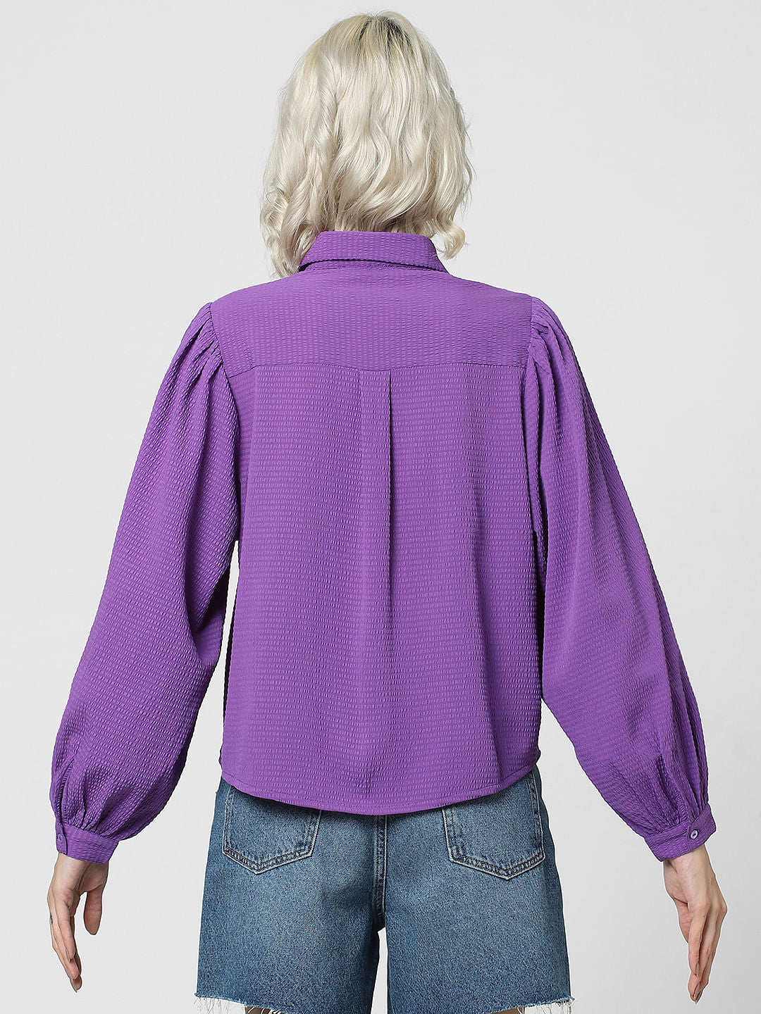 Purple Textured Shirt