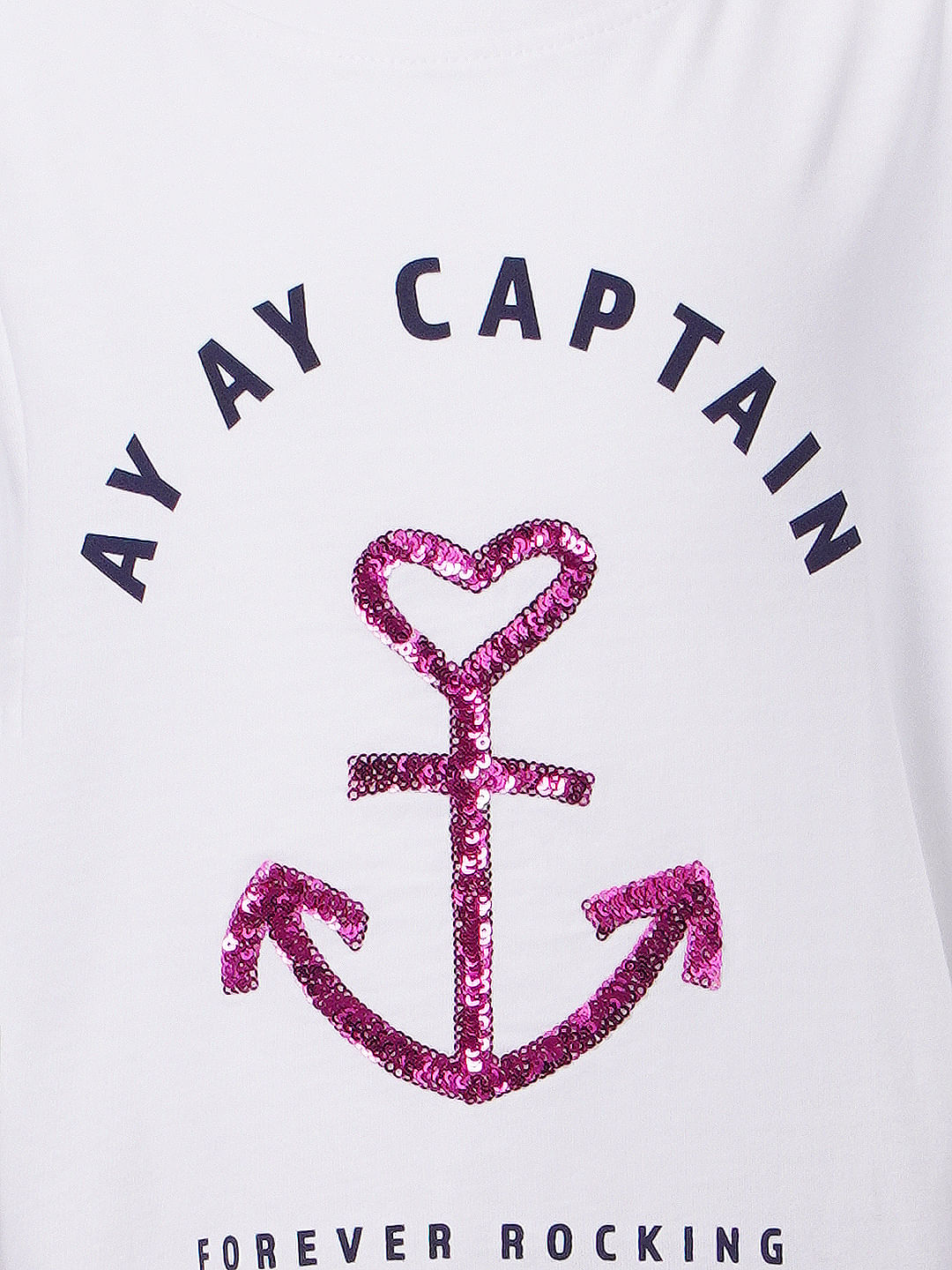 White Graphic Print T-Shirt