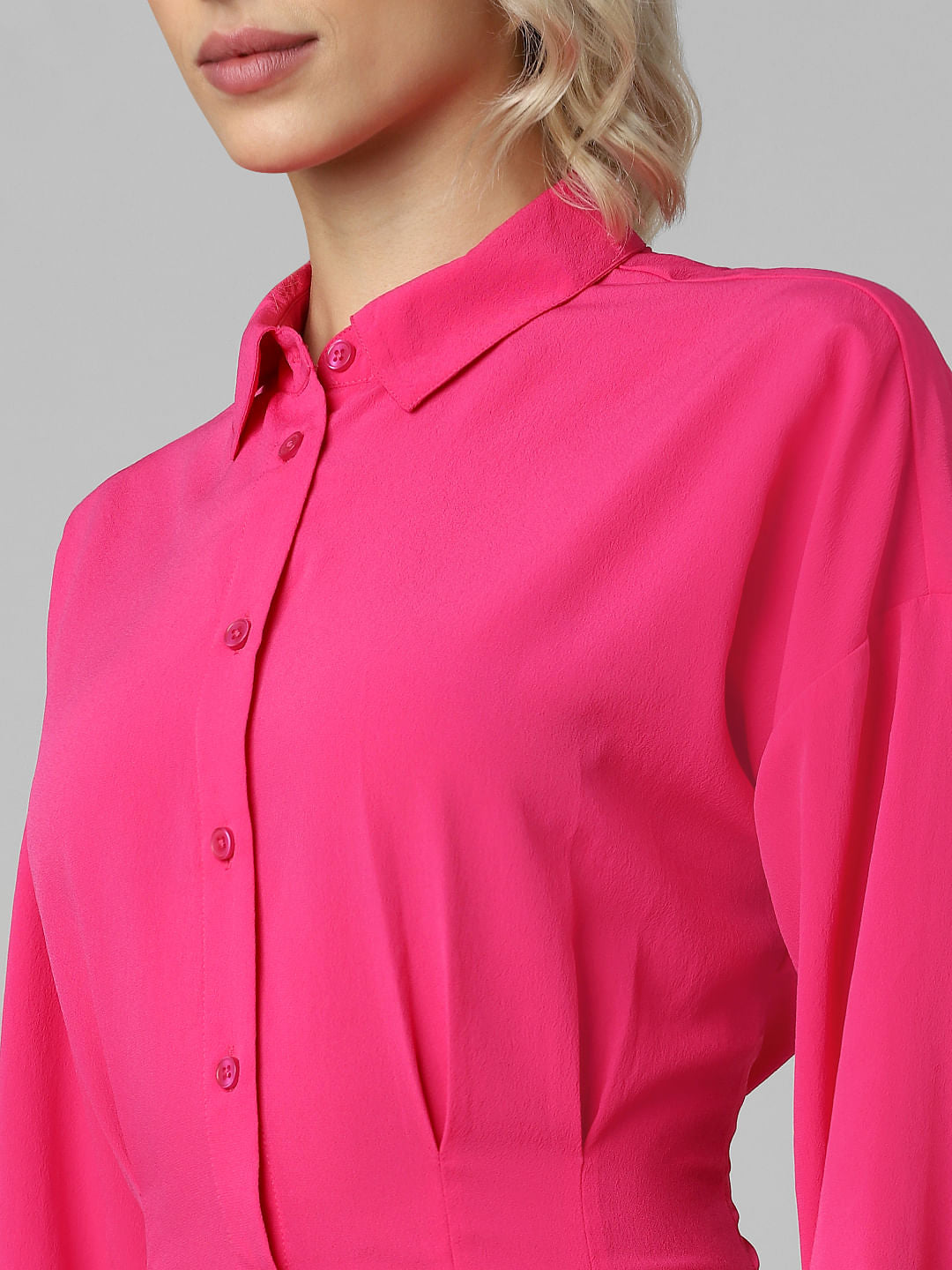 Pink Mini Shirt Dress