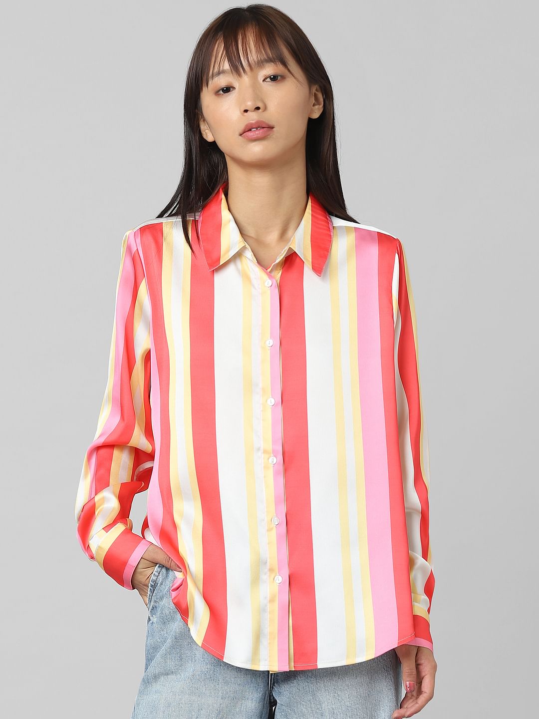 Pink Colourblocked Shirt