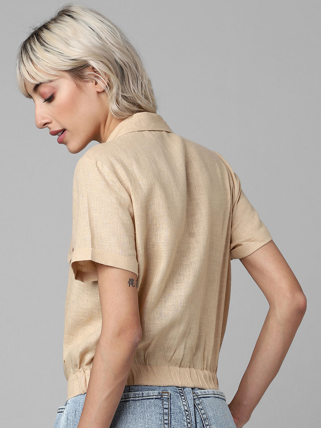 Beige Linen Shirt